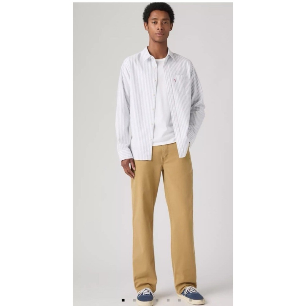 Levi's 541 Men's Straight Fit Twill Jeans Tan Stretch 5-Pocket 36X32